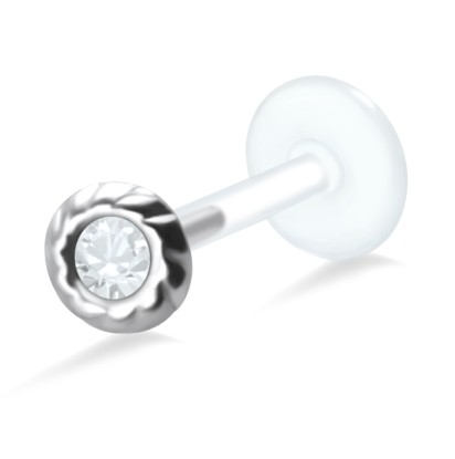 Bezel Set Stone Labrets Push-in LA-691